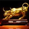 1pcs Brass Bull Wall Street Cattle Sculpture Copper Cow Statue Mascot, Zodiac Ox Figurines Decor For Home/shop/office view 4