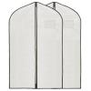 2 Pack 40x24 Inch Cloth Garment Bags, Suit Coat Cover for Hanging Clothes, Men's Greyish White Cloth Suit Bag for Fur Coats & Dress Shirts view 1