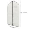 2 Pack 40x24 Inch Cloth Garment Bags, Suit Coat Cover for Hanging Clothes, Men's Greyish White Cloth Suit Bag for Fur Coats & Dress Shirts view 3