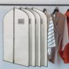 2 Pack 40x24 Inch Cloth Garment Bags, Suit Coat Cover for Hanging Clothes, Men's Greyish White Cloth Suit Bag for Fur Coats & Dress Shirts view 4
