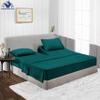 1000 Thread Count, 100% Egyptian Long Stapple Cotton, 4 PC Split Head Flex Sheet Set, 28" Split From the Top, Soft Satin Weave, 15" Deep Pocket (Split Head California King- 28" Split, Teal Blue) view 2