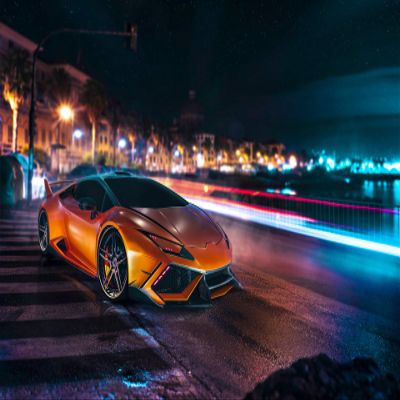 Iconic Arts Laminated 42x24 Poster: Lamborghini Huracan lp 610 4 widelamborghini Huracan on adv1 Wheels widelamborghini Huracan perfomante Spyder 2018 4k HD