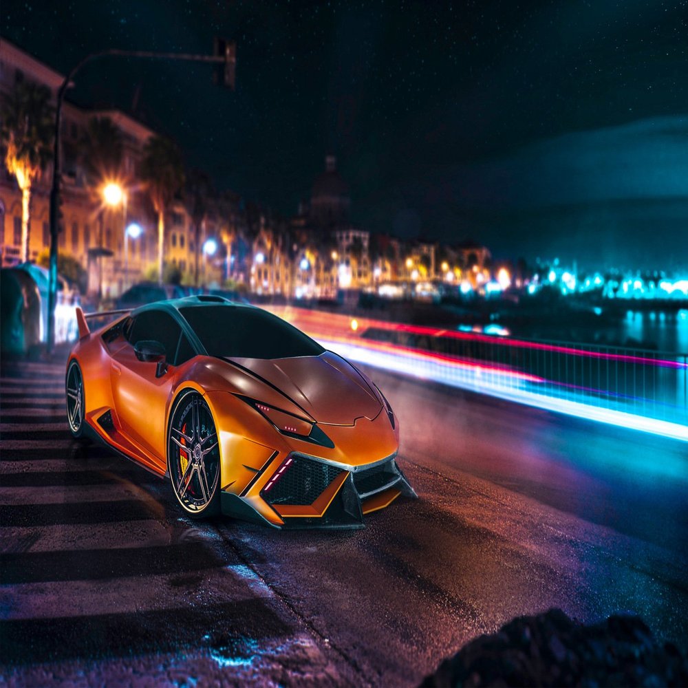 Iconic Arts Laminated 42x24 Poster: Lamborghini Huracan lp 610 4 widelamborghini Huracan on adv1 Wheels widelamborghini Huracan perfomante Spyder 2018 4k HD