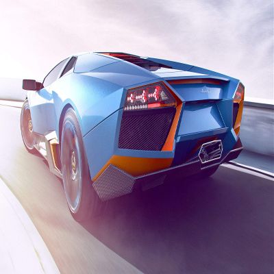 Iconic Arts Laminated 42x24 Poster: Lamborghini CGI Artwork 2017 widelamborghini CGI hd widelamborghini Concept Wide