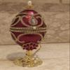ONE OF A KIND Faberg Mothers Day Gift for women Ornament FABERGE Mother's Day Jewelry box Her Birthday present for Wife Mom GOLD RUBY Bracelet & Crystal Diamond NATURAL HANDCARVE Designer Musical Egg view 4