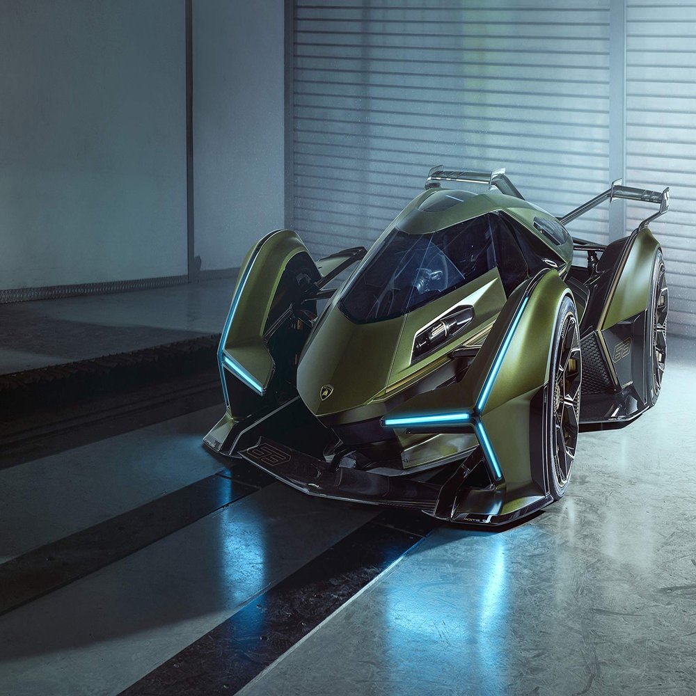 Iconic Arts Laminated 42x24 Poster: Lamborghini Lambo v12 Vision Gran Turismo 2019 4k 8k 3 HD
