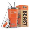 1957 Nash Metropolitan Convertible Beast 30 oz Stainless Steel Insulated Tumbler w/Lid, 2 Straws, Brush and Gift Box orange view 1