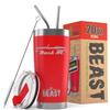 1957 Nash Metropolitan Convertible Beast 20 oz Stainless Steel Insulated Tumbler w/Lid, 2 Straws, Brush and Gift Box red view 1