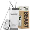 1957 Nash Metropolitan Convertible Beast 20 oz Stainless Steel Insulated Tumbler w/Lid, 2 Straws, Brush and Gift Box white view 1