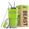 1957 Nash Metropolitan Convertible Beast 30 oz Stainless Steel Insulated Tumbler w/Lid, 2 Straws, Brush and Gift Box lime view 1