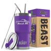 1957 Nash Metropolitan Hardtop Beast 30 oz Stainless Steel Insulated Tumbler w/Lid, 2 Straws, Brush and Gift Box purple view 1