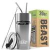 1957 Nash Metropolitan Convertible Beast 20 oz Stainless Steel Insulated Tumbler w/Lid, 2 Straws, Brush and Gift Box stainless view 1
