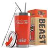 1957 Nash Metropolitan Convertible Beast 20 oz Stainless Steel Insulated Tumbler w/Lid, 2 Straws, Brush and Gift Box orange view 1