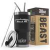 1957 Nash Metropolitan Convertible Beast 30 oz Stainless Steel Insulated Tumbler w/Lid, 2 Straws, Brush and Gift Box black view 1