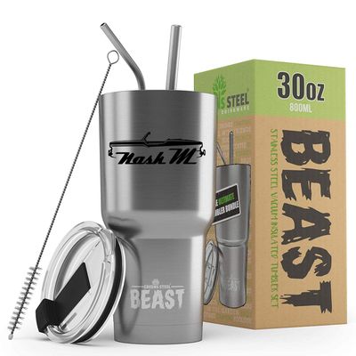 1957 Nash Metropolitan Convertible Beast 30 oz Stainless Steel Insulated Tumbler w/Lid, 2 Straws, Brush and Gift Box stainless