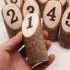 EXCEART 10pcs Mini Wooden Stumps Table Number Display Rustic Tree Stand Decor for Weddings Birthdays Showers and Engagements Unique Natural Stubs Bark view 2
