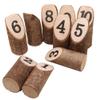 EXCEART 10pcs Mini Wooden Stumps Table Number Display Rustic Tree Stand Decor for Weddings Birthdays Showers and Engagements Unique Natural Stubs Bark view 3