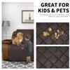 Easy-Going Recliner Sofa Cover, Reversible Couch Cover for 3 Seat Recliner, Split Sofa Cover for Each Seat, Furniture Protector with Elastic Straps for Dogs, Pets(3 Seater, Chocolate/Beige) view 3