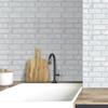 48 Sheets 12" x 6" White Marble Eclectric Glossy 3D Metro Tile Stickers Peel and Stick Backsplash for Kitchen Stick on Subway Mosaics Tile Paint Water Heat Resistant Bathroom Decoration Kitchen Decor view 3