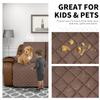 Easy-Going Recliner Sofa Cover, Reversible Couch Cover for 3 Seat Recliner, Split Sofa Cover for Each Seat, Furniture Protector with Elastic Straps for Kids, Dogs, Pets(3 Seater, Brown/Beige) view 3