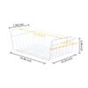 4 Pack Under Shelf Basket, Dveda Durable Metal Wire Rack Hanging Shelf Storage Basket, Under Cabinet Organizer Shelf for Kitchen/Pantry/Bathroom/Desk - Slide Arms Height:1.45 in(White) view 2