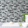 12 Sheets 12" x 6" Metalic Turquoise Glossy 3D Metro Tile Stickers Peel and Stick Kitchen Backsplash Stick on Subway Mosaics Tile Paint Water Heat Resistant Bathroom Decoration Kitchen Decor view 2