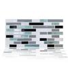 12 Sheets 12" x 6" Metalic Turquoise Glossy 3D Metro Tile Stickers Peel and Stick Kitchen Backsplash Stick on Subway Mosaics Tile Paint Water Heat Resistant Bathroom Decoration Kitchen Decor view 4
