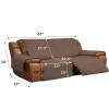 Easy-Going Recliner Sofa Cover, Reversible Couch Cover for Double Recliner, Split Sofa Cover for Each Seat, Furniture Protector with Elastic Straps for Kids, Dogs, Pets (2 Seater, Brown/Beige) view 3