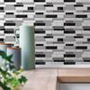 48 Sheets 12" x 6" Light and Dark Marble Glossy 3D Metro Tile Stickers Peel and Stick Backsplash for Kitchen Stick on Subway Mosaics Tile Paint Water Heat Resistant Bathroom Decoration Kitchen Decor view 3