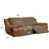 Easy-Going Oversized Loveseat Recliner Cover, Reversible Couch Cover for Double Recliner, Split Sofa Cover for Each Seat with Elastic Straps for Kids, Dogs, Pets(Oversized 2 Seater, Camel/Ivory) view 3