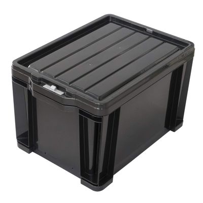 JEJ Astage Storage Box, Lock Stocker, #45, Black, Disaster Prevention, Width 14.6 x Depth 20.5 x Height 12.6 inches (37 x 52 x 32 cm)