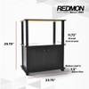 Freestanding Three Shelf Double Door Storage Floor Cabinet, Multi Room Use, Espresso Woodgrain Finish, No Tools Required, 23.75 Inch Width x 11.75 Inch Depth x 29.75 Inch Height view 3