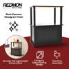 Freestanding Three Shelf Double Door Storage Floor Cabinet, Multi Room Use, Espresso Woodgrain Finish, No Tools Required, 23.75 Inch Width x 11.75 Inch Depth x 29.75 Inch Height view 4