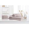6 Piece Luxury 100 percent Zero Twist Cotton Bath Towels Set - Extra Fluffy Highly Absorbent Soft Bath Towels Set - Premium Quality Taupe Bath Towels Set - 4 Face,2 Bath,and 2 Hand Towels for Bathroom view 3