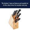 HENCKELS Solution Razor-Sharp 7-pc Knife Set, Chef Knife, Bread Knife,German Engineered Informed by 100+ Years of Mastery, Brown view 2