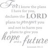 Decaltor Silver 20" x 18" for I Know The Plans I Have for You declares The Lord Jeremiah 29:11 Quotes Sayings Words Art Decor Lettering Vinyl Wall Art Inspirational Uplifting Bible view 1
