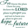 Decaltor Green 20" x 18" for I Know The Plans I Have for You declares The Lord Jeremiah 29:11 Quotes Sayings Words Art Decor Lettering Vinyl Wall Art Inspirational Uplifting Bible view 1