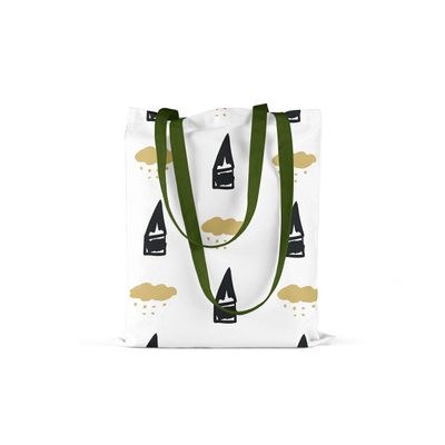 Bonamaison with green handles, Multicolor