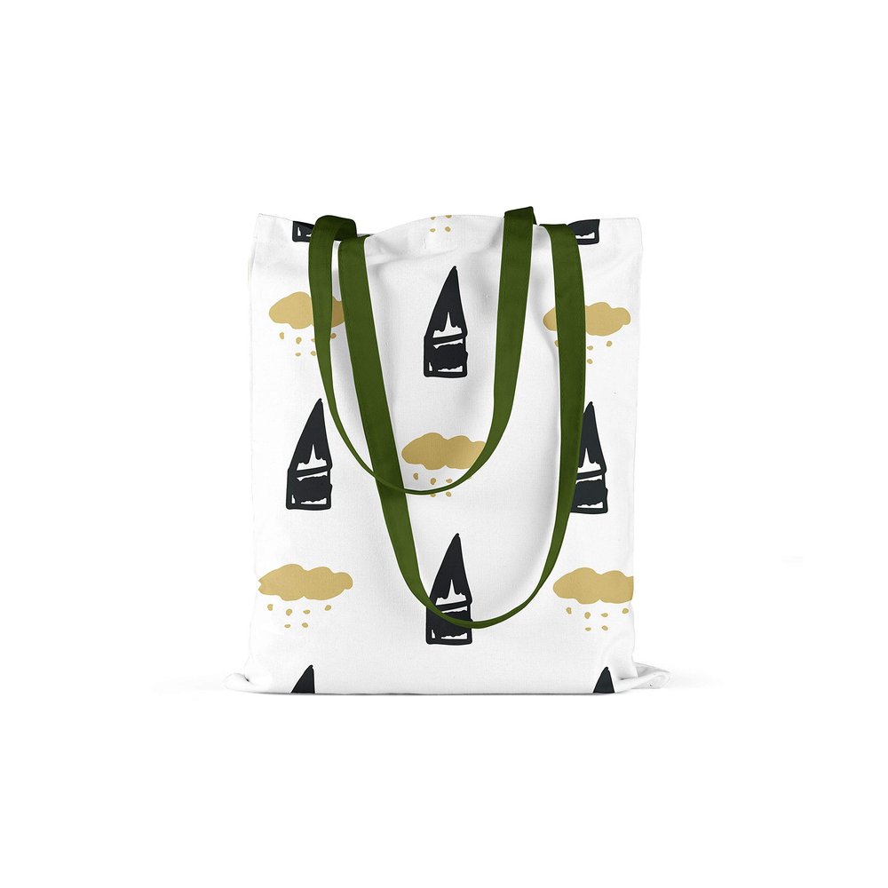 Bonamaison with green handles, Multicolor