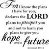Decaltor Black 22" x 20" for I Know The Plans I Have for You declares The Lord Jeremiah 29:11 Quotes Sayings Words Art Decor Lettering Vinyl Wall Art Inspirational Uplifting Bible view 1