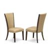 East West Furniture X726VE703-7 7 Piece Kitchen Table Set Consist of a Rectangle Dining Table with X-Legs and 6 Brown Linen Fabric Parsons Dining Chairs, 36x60 Inch, Multi-Color view 4
