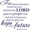 Decaltor Purple 22" x 20" for I Know The Plans I Have for You declares The Lord Jeremiah 29:11 Quotes Sayings Words Art Decor Lettering Vinyl Wall Art Inspirational Uplifting Bible view 1