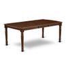 East West Furniture DOVE9-MAH-47 9 Piece Dining Set Includes a Rectangle Dining Room Table with Butterfly Leaf and 8 Light Sable Linen Fabric Upholstered Chairs, 42x78 Inch, Mahogany view 3