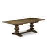 East West Furniture LAVE7-77-03 7 Piece Kitchen Table Set Consist of a Rectangle Dining Table with Removable Leaf and 6 Brown Linen Fabric Parson Dining Chairs, 42x92 Inch, Jacobean view 3