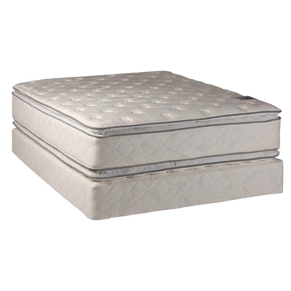 Dream Solutions USA DS USA Full Size 2-Sided Eurotop Gentle Plush Mattress Set with Mattress Cover Protector - Quilted Fabric, Durable Edge Guards, Orthopedic, Longlasting Comfort