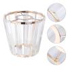 Uonlytech Crystal Lampshade Lighting Crystal Cage Lampshade Cylinder Hanging Lamp Shade Chandelier Lamp Shade Pendant Glass Light Cover Metal Ceiling Simple view 2