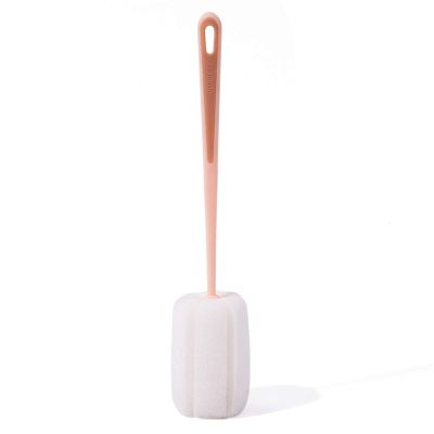 oAtm0eBcl Cleaning Brush Multifunctional Long Handle Wine Glass Cup Bottle Cleaning Brush Kitchen Gadget Pink
