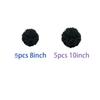 10pcs Paper Pom Poms Tissue Paper Flower Art Craft DIY Hanging Flower for Party Wedding Baby Shower Nursey Wall Decoration (8inch+10inch, Black) view 2