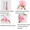 10pcs Paper Pom Poms Tissue Paper Flower Art Craft DIY Hanging Flower for Party Wedding Baby Shower Nursey Wall Decoration (8inch+10inch, Black) view 3