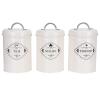3Pcs Kitchen Canister Sets Storage Jars Sugar Coffee Tea Canister Food Sealed Storage Farmhouse Country Decor Container view 1